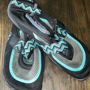 Black and Teal Water Shoes